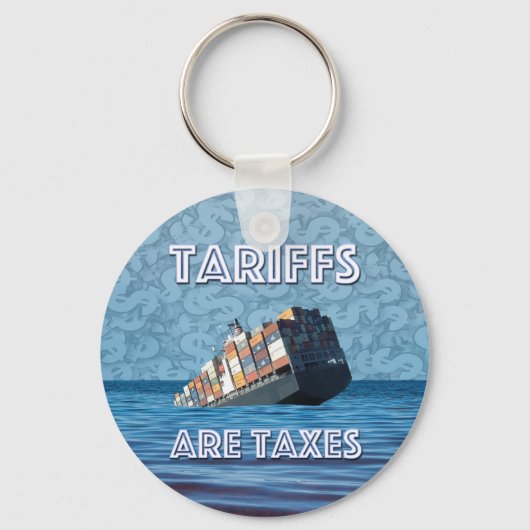Porte-clés Les taxes sont des taxes guerre commerciale (Recto)