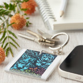 Porte-clés les tigre en couleur (Devant Droit)