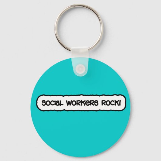 Porte-clés Les travailleurs sociaux font du rock ! (Recto)