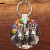 Porte-clés Les Triplés D'Âne Fêtent Leur Anniversaire, (Recto)