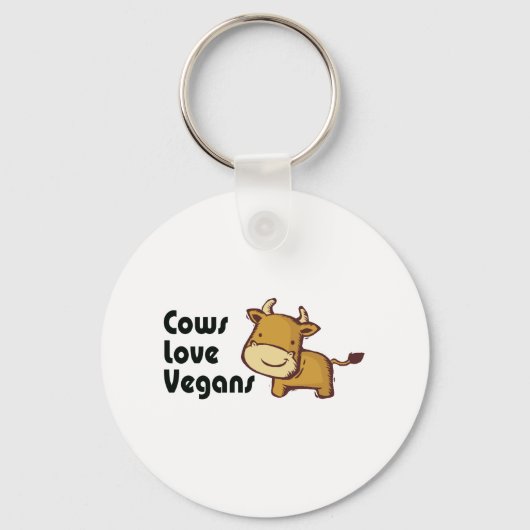Porte-clés les vaches aiment les végétaliens (Recto)