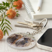 Porte-clés Les vaches des Highlands écossaises dans l'herbe (Devant droit)