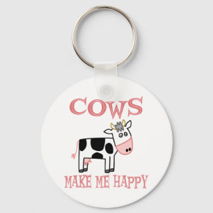 Porte-clés Les vaches me rendent heureux