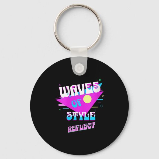 Porte-clés Les Vagues De Style Des Femmes Reflètent L'Esthéti (Recto)
