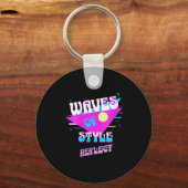 Porte-clés Les Vagues De Style Des Femmes Reflètent L'Esthéti (Recto)