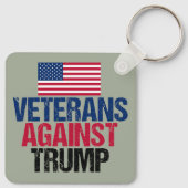 Porte-clés Les vétérans contre Trump : un drapeau américain (Dos)