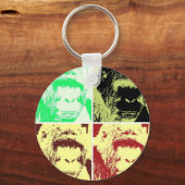 Porte-clés Les visages de Gorilla Pop Art (Recto)