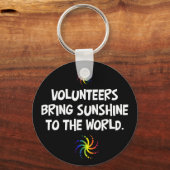 Porte-clés Les volontaires apportent du soleil au monde (Recto)