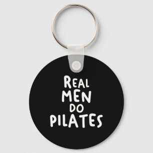 Porte-clés Les vrais hommes font Pilates Workout Exercise Yog