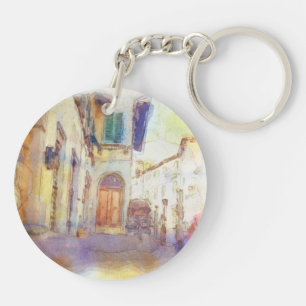 Porte-clés Les vues de Florence ont fait dans l'aquarelle