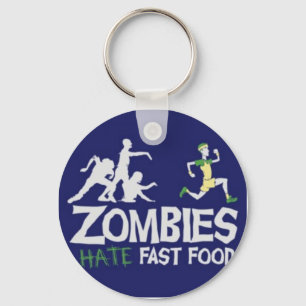 Porte-clés Les zombis détestent les aliments de préparation