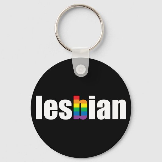 Porte-clés Lesbian Pride Porte - clé noir (Recto)