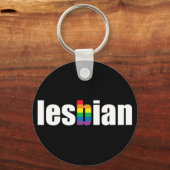 Porte-clés Lesbian Pride Porte - clé noir (Recto)