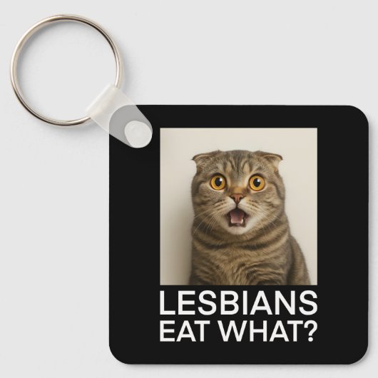 Porte-clés Lesbians Eat What Funny (Recto)
