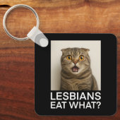 Porte-clés Lesbians Eat What Funny (Recto)