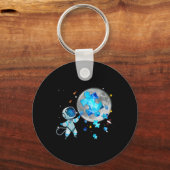 Porte-clés L'Espace De sensibilisation sur l'autisme Étoffe L (Recto)