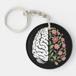 Porte-clés L'esprit en fleurs : l'équilibre logique et nature