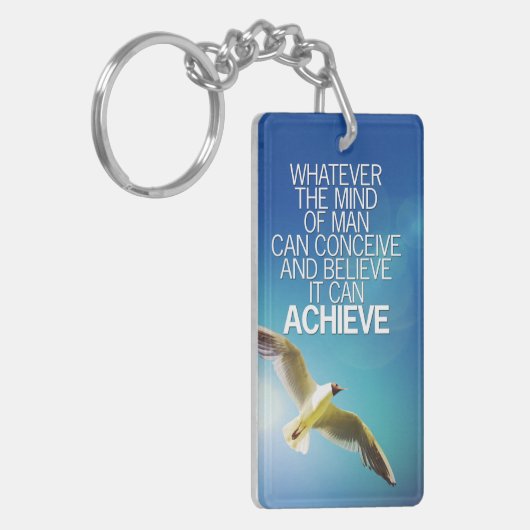 Porte-clés L'esprit peut réaliser la citation de motivation (Devant gauche)