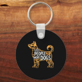 Porte-clés Less People More Dogs Funny Halloween  (Recto)