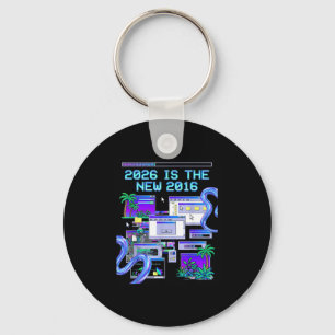 Porte-clés L'esthétique de l'ordinateur pixel Vaporwave 2016