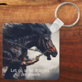 Porte-clés "Let Go" et puissant cheval (Verso)