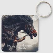 Porte-clés "Let Go" et puissant cheval (Dos)
