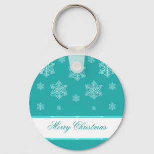 Porte-clés Let it Snow Holiday Keychain, Turquoise