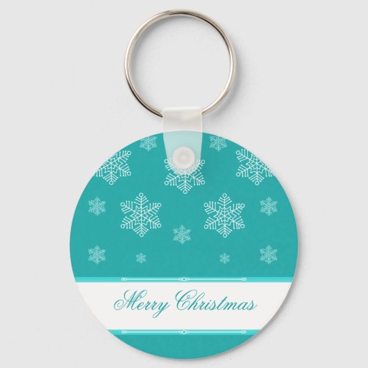 Porte-clés Let it Snow Holiday Keychain, Turquoise (Recto)