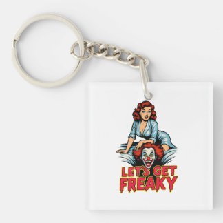 Porte-clés Let’s Get Freaky – Retro Pin-Up & Creepy Clown