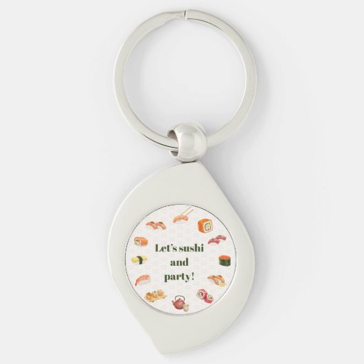 Porte-clés Let’s sushi and party! (Devant)