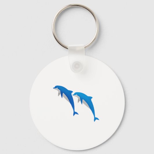 PORTE-CLÉS L'ÉTÉ, DES DOLPHINS GRIS ET BLEU FUNNY (Recto)