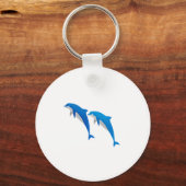 PORTE-CLÉS L'ÉTÉ, DES DOLPHINS GRIS ET BLEU FUNNY (Recto)