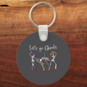 Porte-clés Let's Go Ghouls Dancing Skeleton Cowboy Western Ha (Recto)