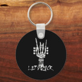 Porte-clés Lets Rock On Halloween Rock And Roll Skeleton Hand (Recto)