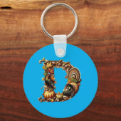 Porte-clés Letter D Thanksgiving style gift (Recto)