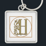 Porte-clés LETTER H MONOGRAM Beautiful Wedding New Home Gift<br><div class="desc">LETTER H MONOGRAM Beautiful Wedding Party, House Warming New Home Gift Graduation, Birthday, Mother's Day, Father's Day, Christmas or anytime Great Gift Idea for Family and Friends! Remember Mom, Dad, Brother, Sister, Son, Daughter, Aunt, Uncle, Nephew, Niece, Boyfriend, Girlfriend, Grandma and Grandpa! See more MONOGRAM Magic items at VanOmmeren on...</div>