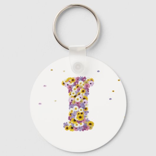 Porte-clés Lettre à fleurs I (Recto)