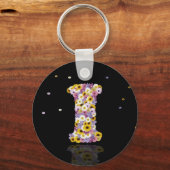Porte-clés Lettre à fleurs I (Recto)