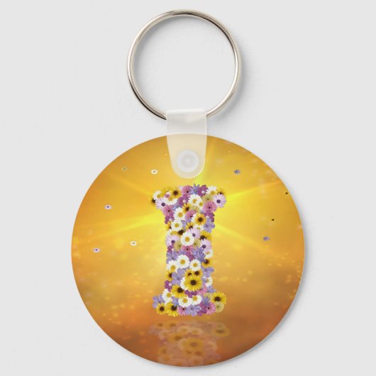 Porte-clés Lettre à fleurs I (Recto)