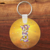Porte-clés Lettre à fleurs I (Recto)