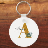 PORTE-CLÉS LETTRE A MONOGRAPHE D'OR (Recto)