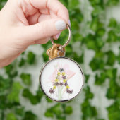 Porte-clés Lettre A Porte - clé Fleur (Main)