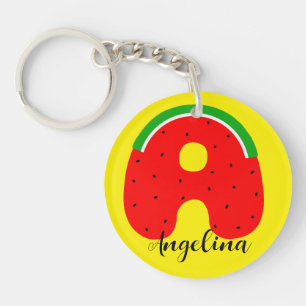 Porte-clés Lettre A Porte - clé, Porte - clé Watermelon, Mign