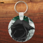 Porte-clés LETTRE Abstraite Rose noire Fleur (Recto)