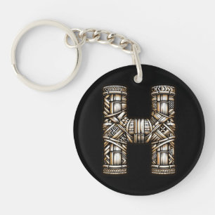 Porte-clés LETTRE ALOHA ROYENNE H Personnalisée Initiale