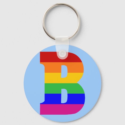 Porte-clés Lettre arc-en-ciel B (Recto)