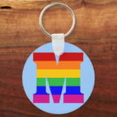 Porte-clés LETTRE arc-en-ciel M (Recto)