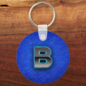 Porte-clés Lettre B - édition bleu néon (Recto)