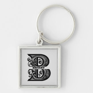 Porte-clés Lettre B Monogramme personnalisé