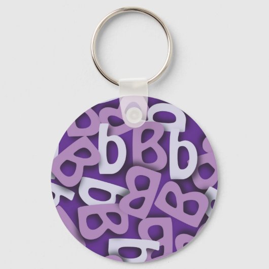Porte-clés Lettre B pourpre (Recto)
